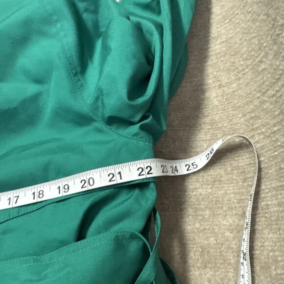 Towne by London Fog Women’s 6P Trench Coat Green Belted Lined Retro Classic - Picture 8 of 9